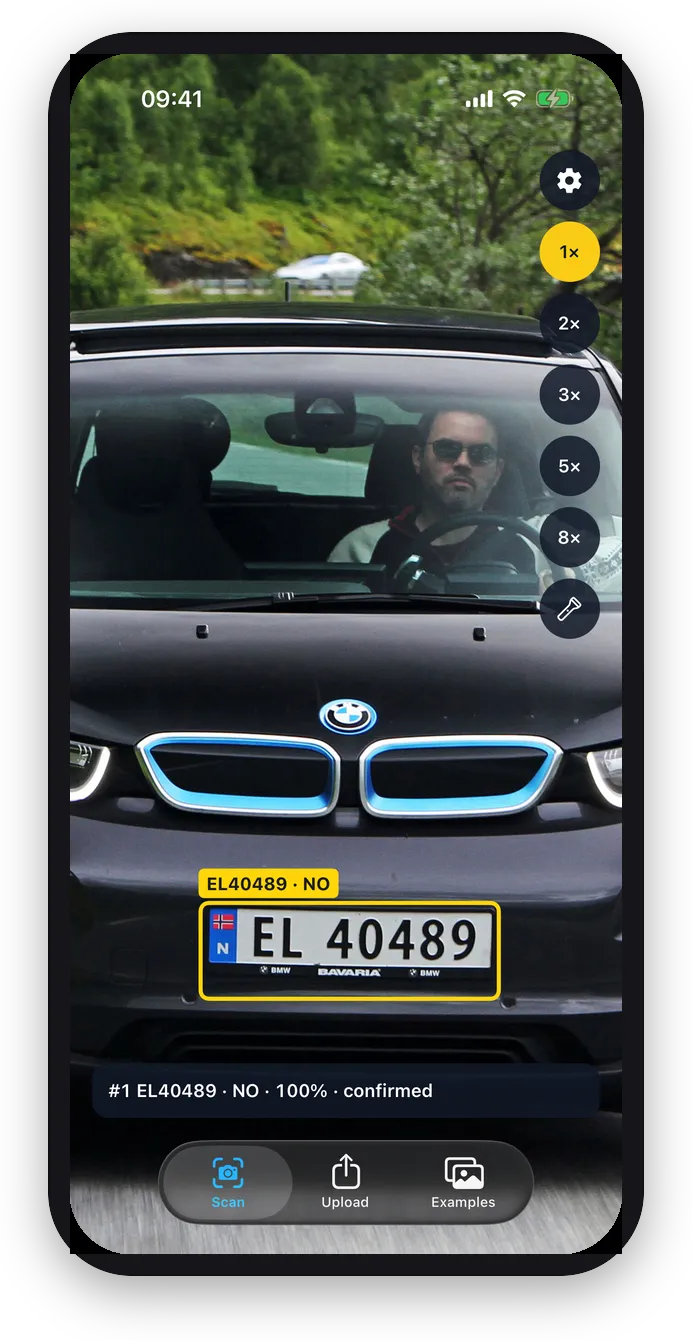 iPhone: live scan reading EL 40489
